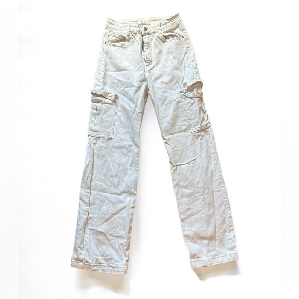 Hello Miss White Cargo Denim Jeans EUR 38 - Picture 2 of 12